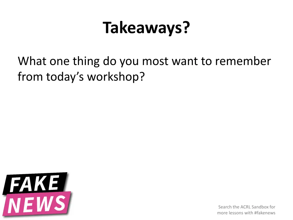 takeaways