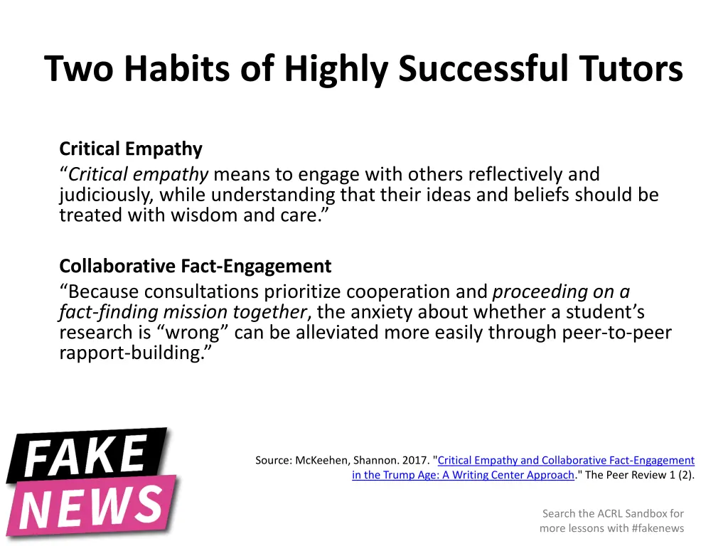 two habits of highly successful tutors