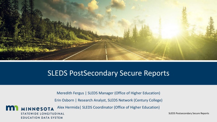 sleds postsecondary secure reports