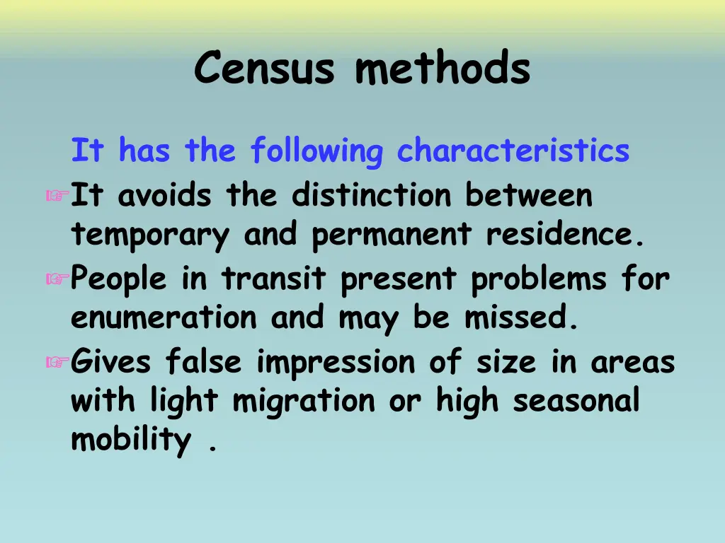 census methods