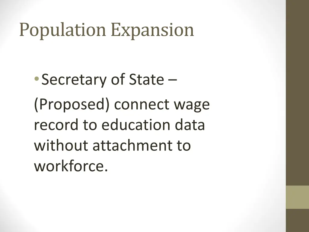 population expansion