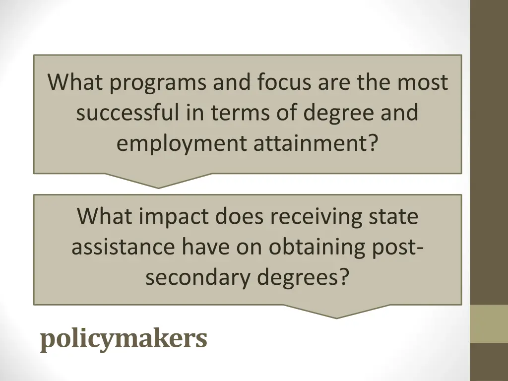 what programs and focus are the most successful
