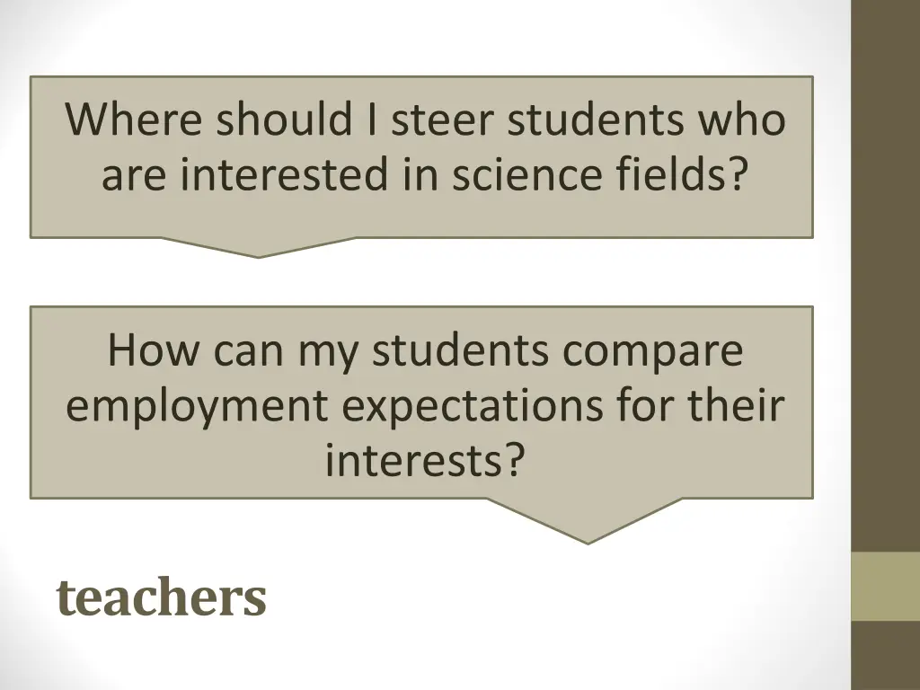 where should i steer students who are interested
