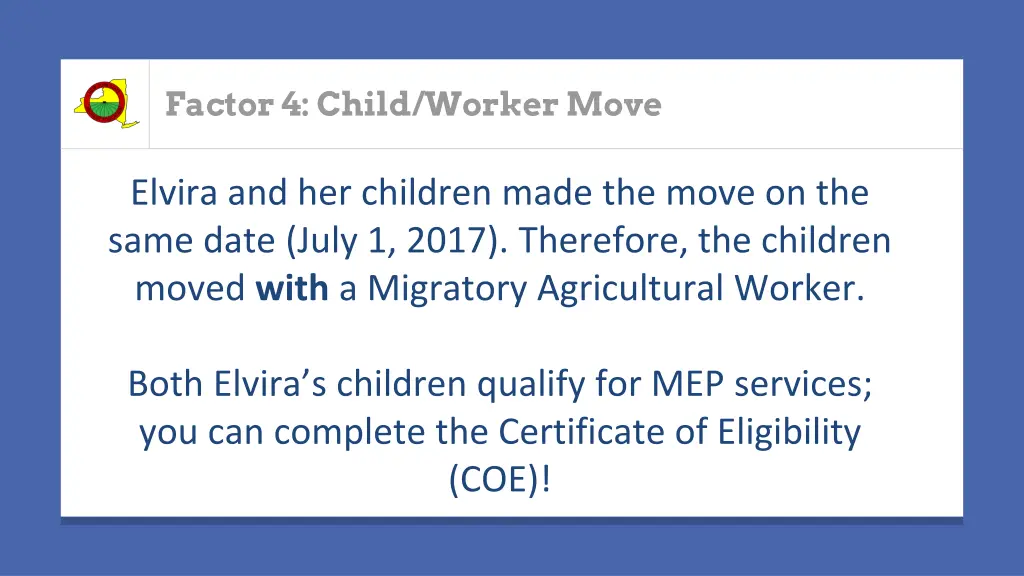 factor 4 child worker move