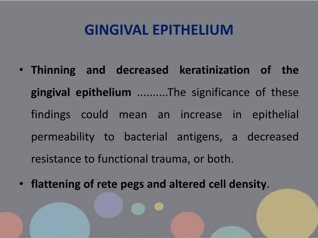 gingival epithelium