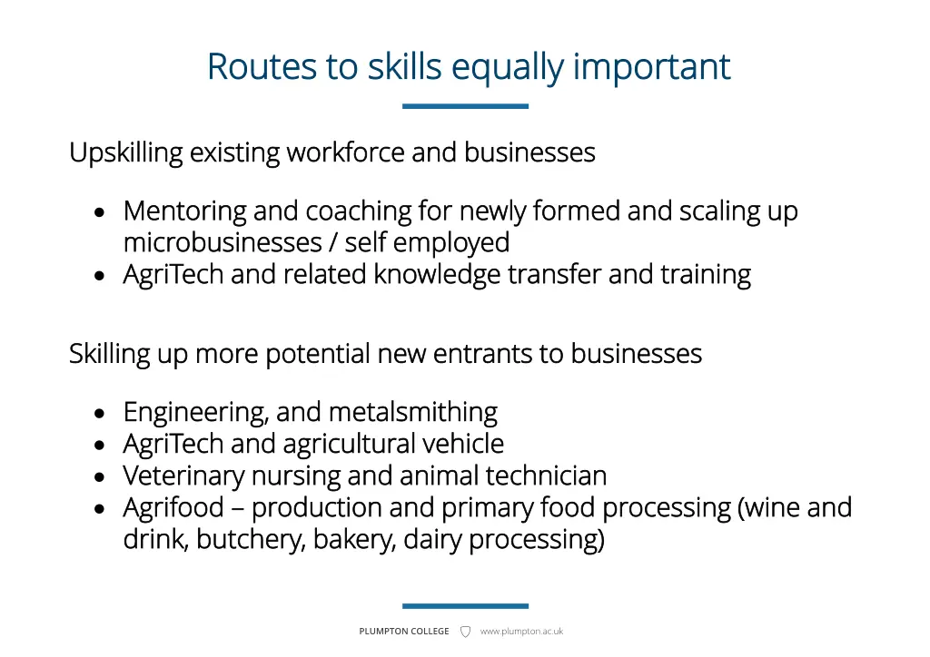 routes to skills equally important routes