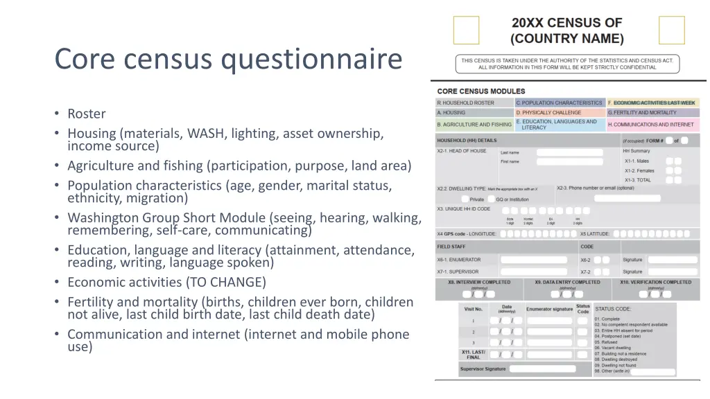 core census questionnaire