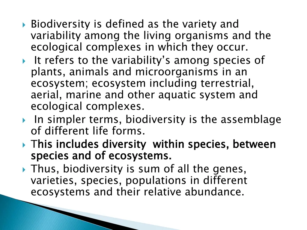 biodiversity is defined as the variety