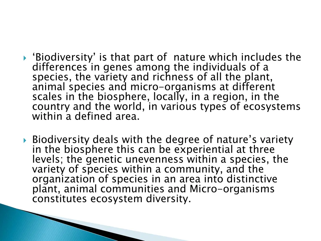 biodiversity is that part of nature which