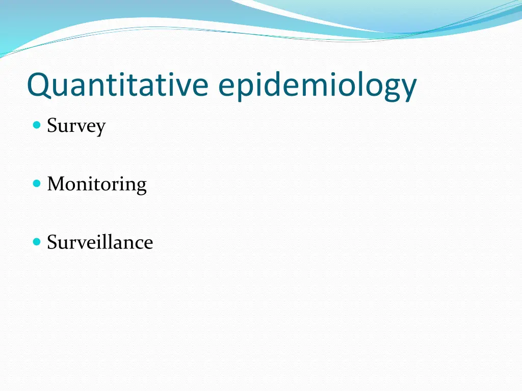 quantitative epidemiology