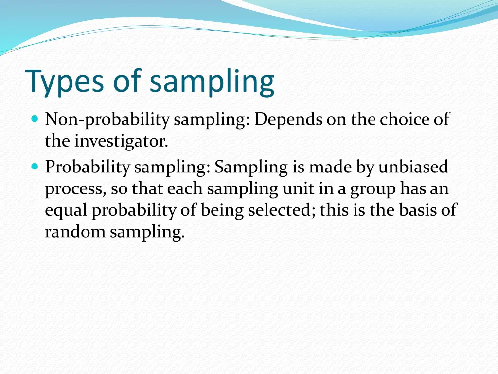 types of sampling