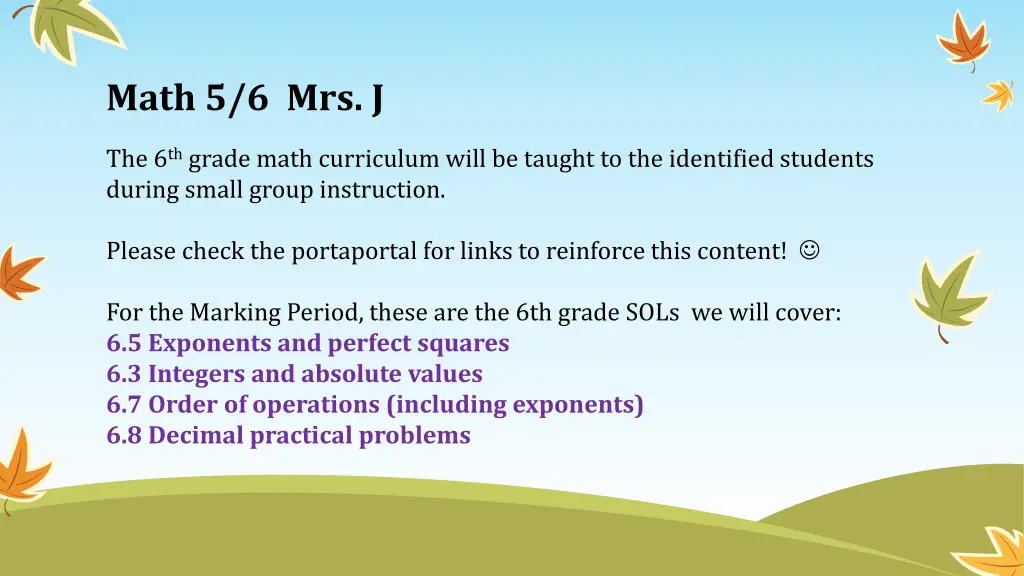 math 5 6 mrs j