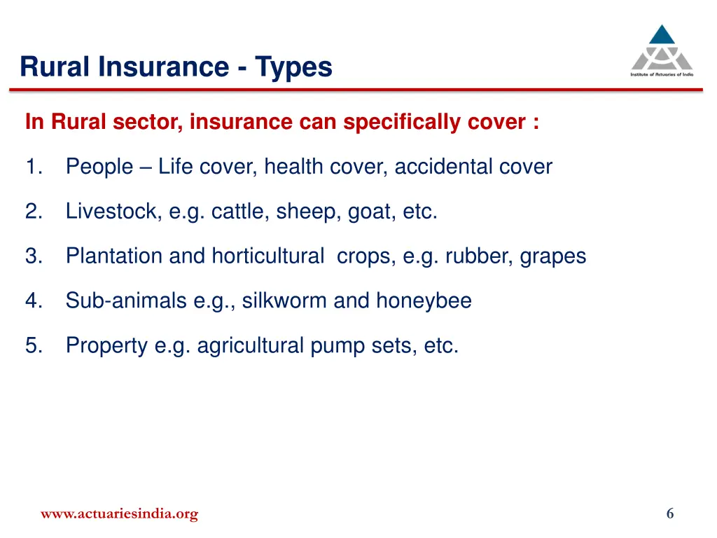 rural insurance types