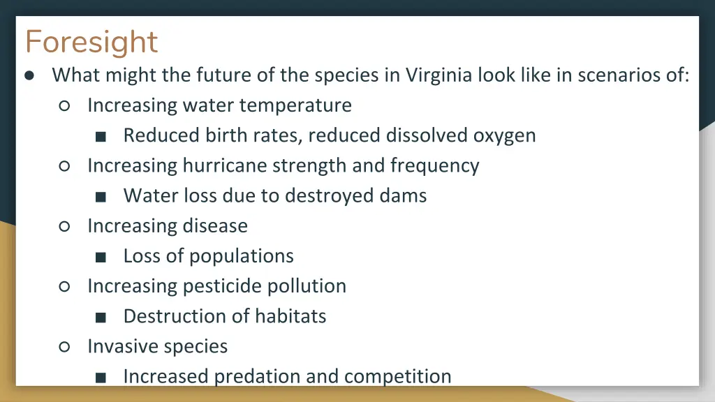 foresight what might the future of the species