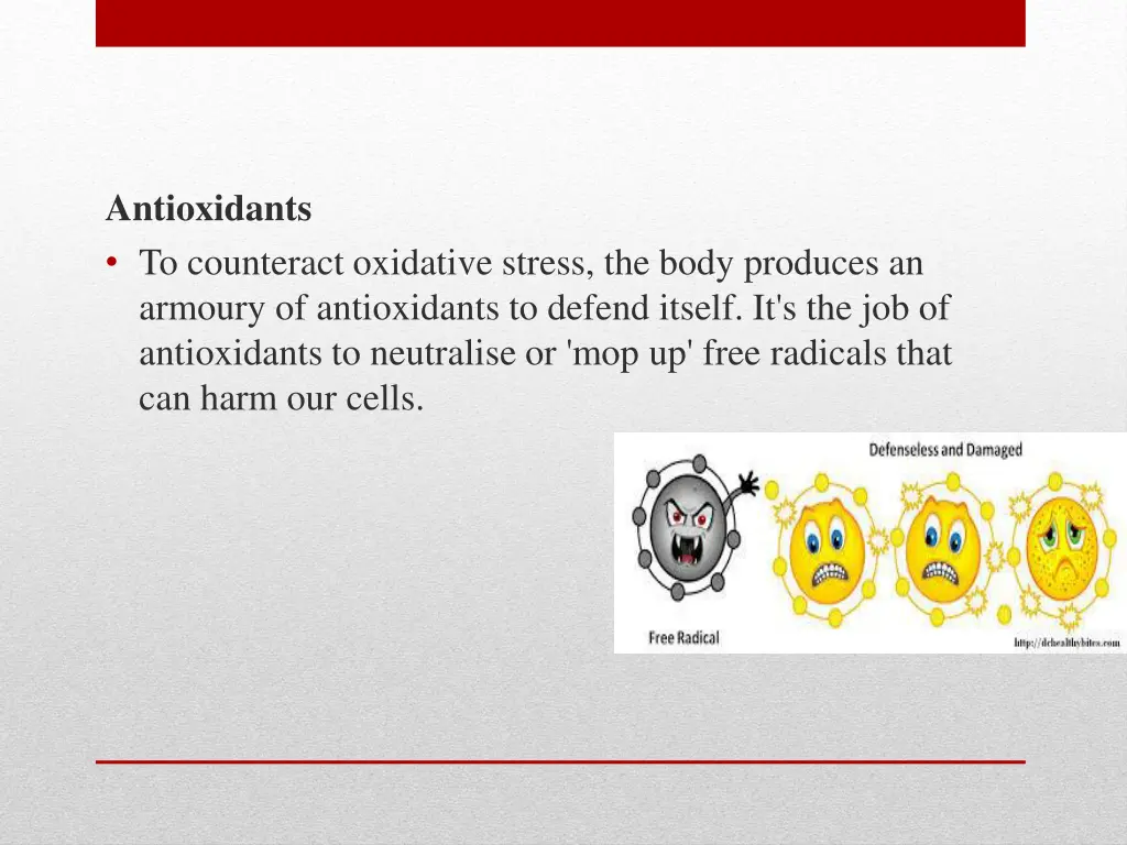 antioxidants to counteract oxidative stress