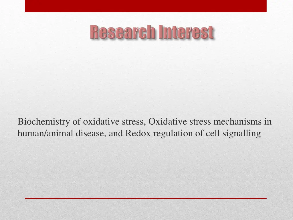 biochemistry of oxidative stress oxidative stress