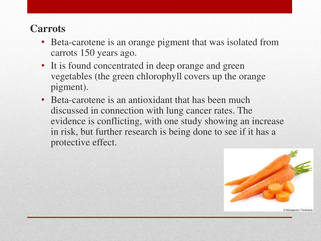 carrots beta carotene is an orange pigment that
