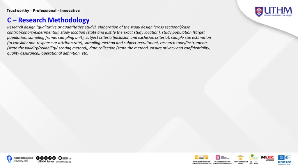 c research methodology research design