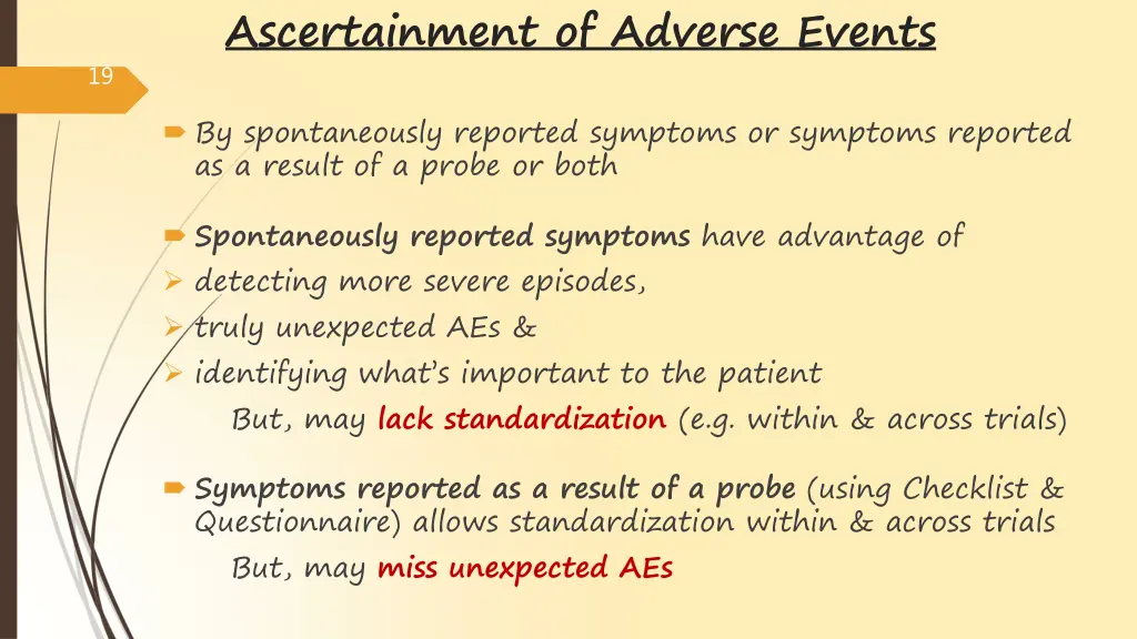 ascertainment of adverse events
