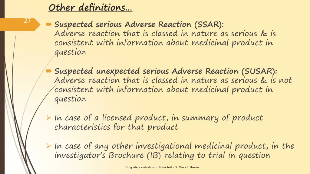 other definitions suspected serious adverse