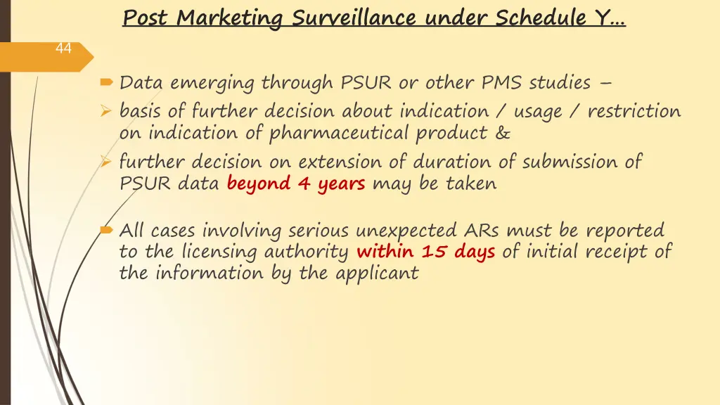 post marketing surveillance under schedule y 2