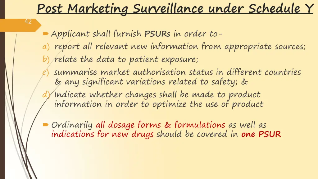 post marketing surveillance under schedule y