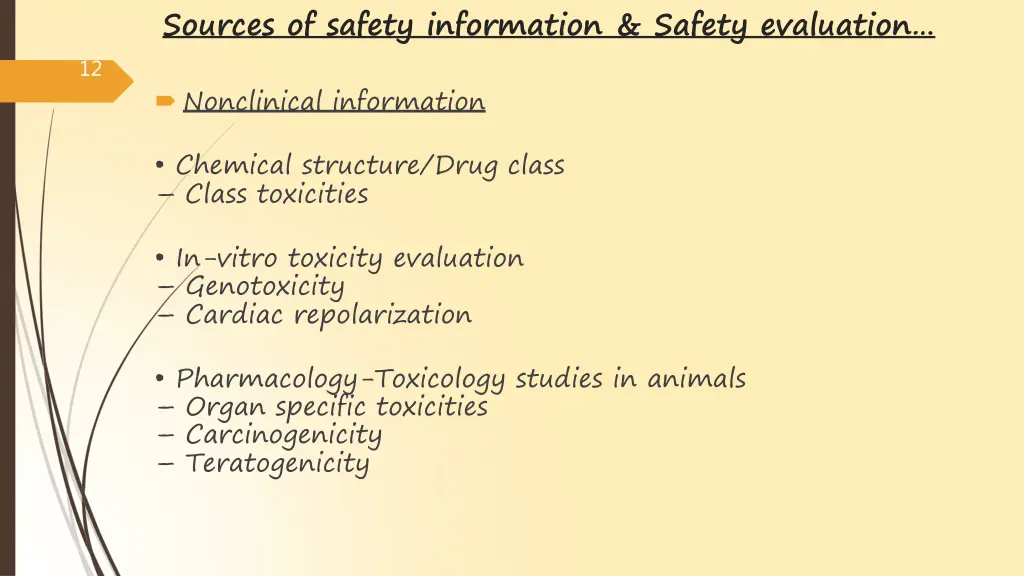 sources of safety information safety evaluation 1