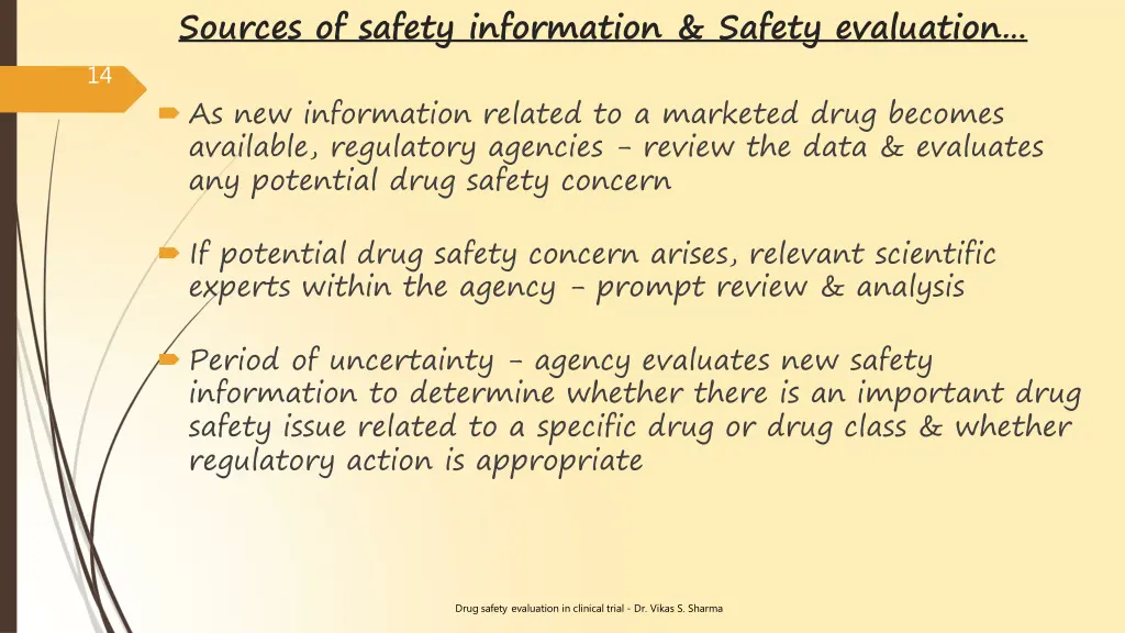 sources of safety information safety evaluation 3
