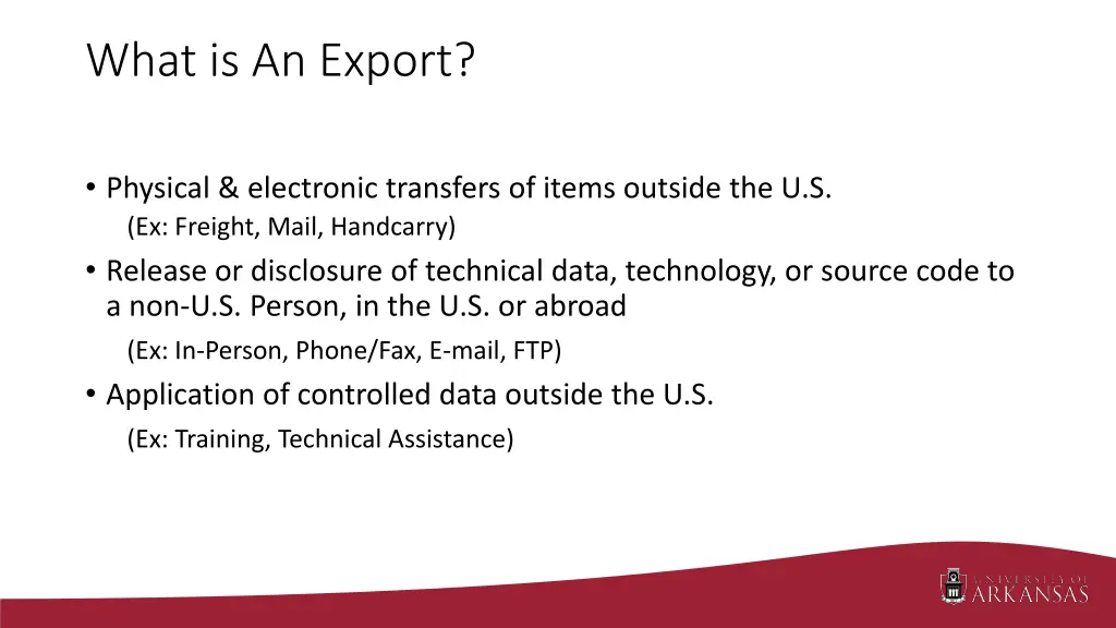 what is an export