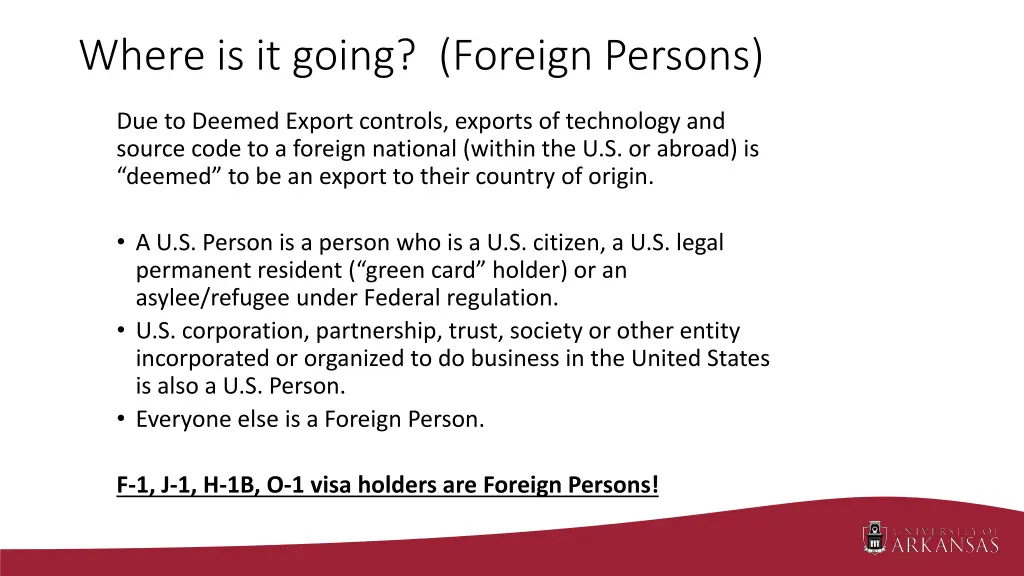 where is it going foreign persons