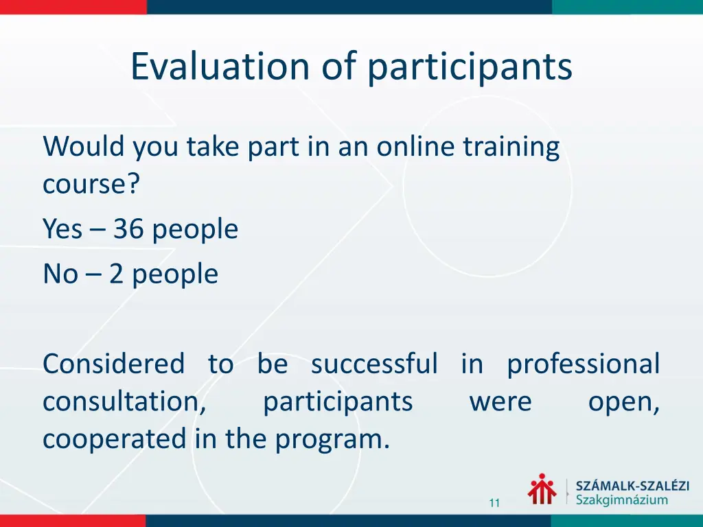 evaluation of participants 2