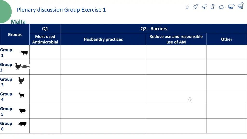 plenary discussion group exercise 1