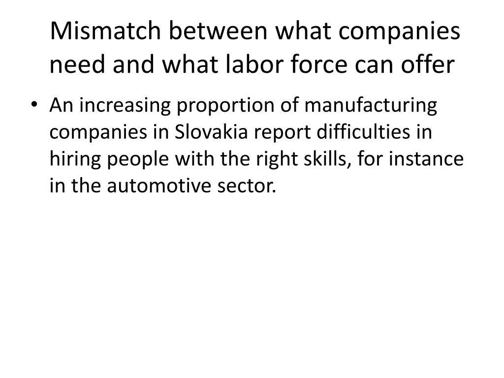 mismatch between what companies need and what