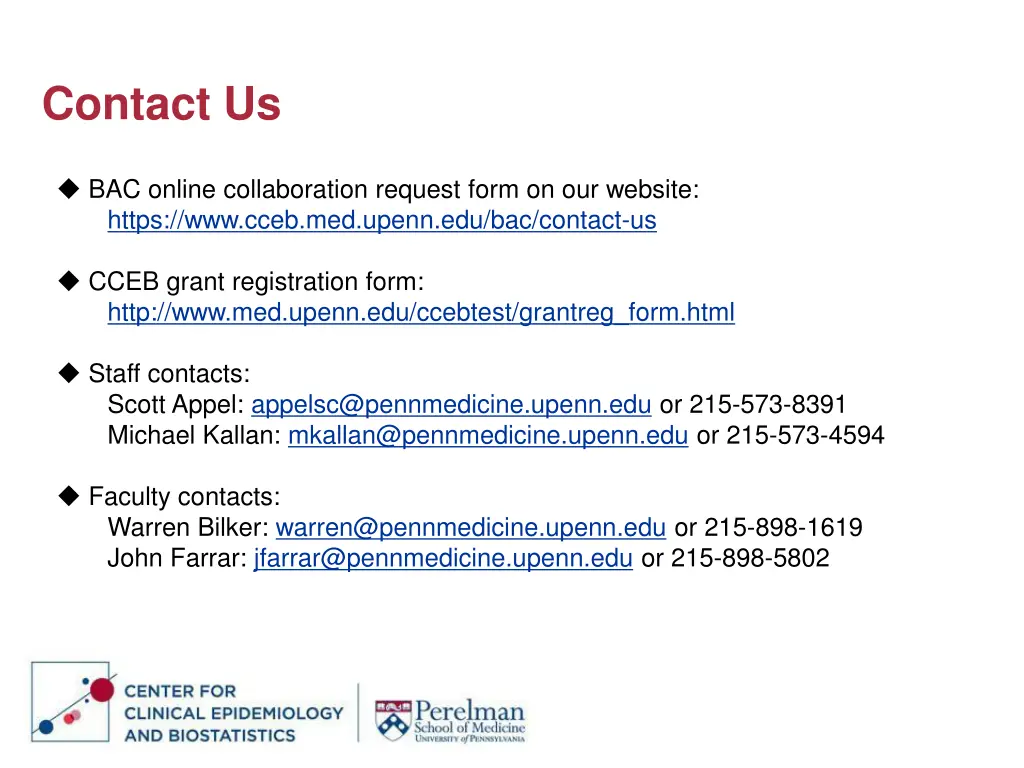 contact us
