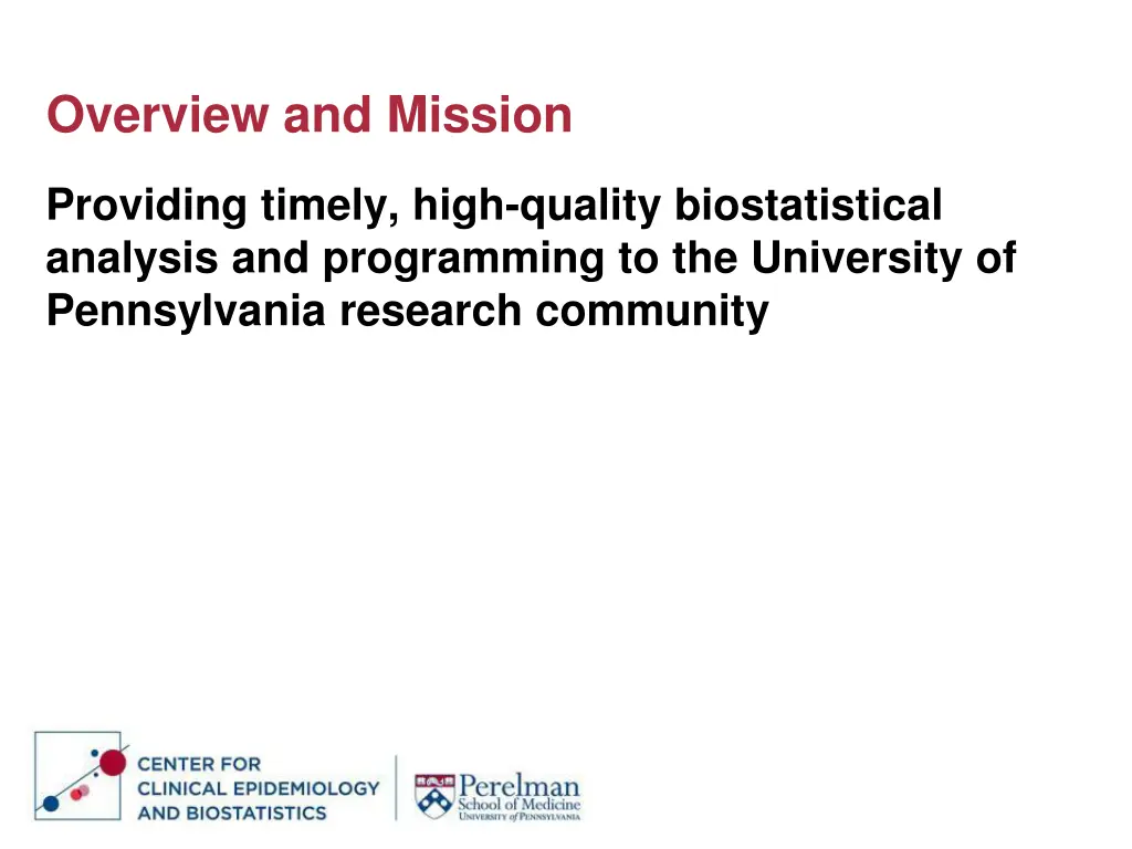 overview and mission