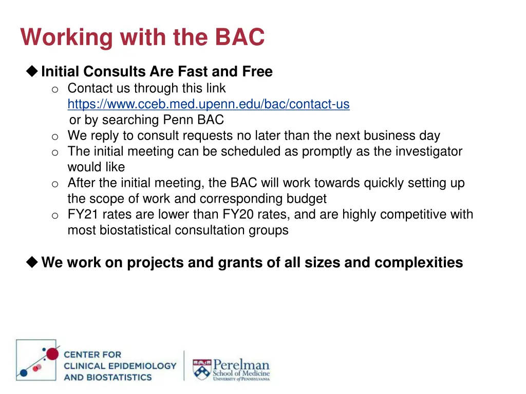 working with the bac