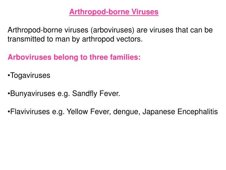 arthropod borne viruses