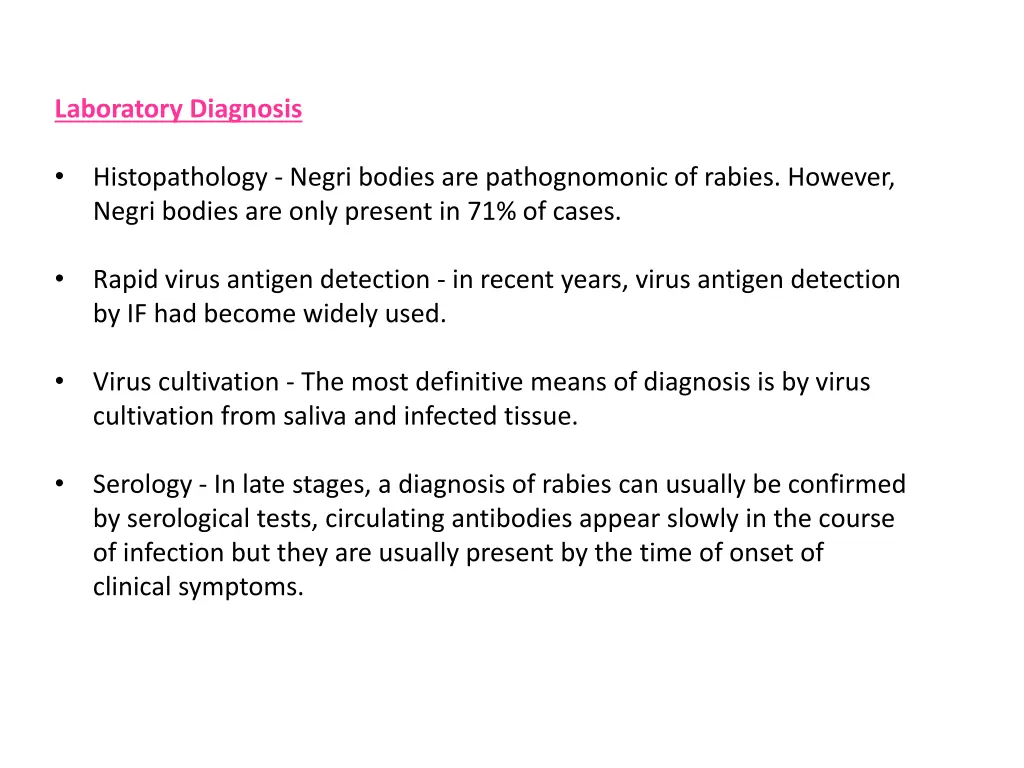 laboratory diagnosis