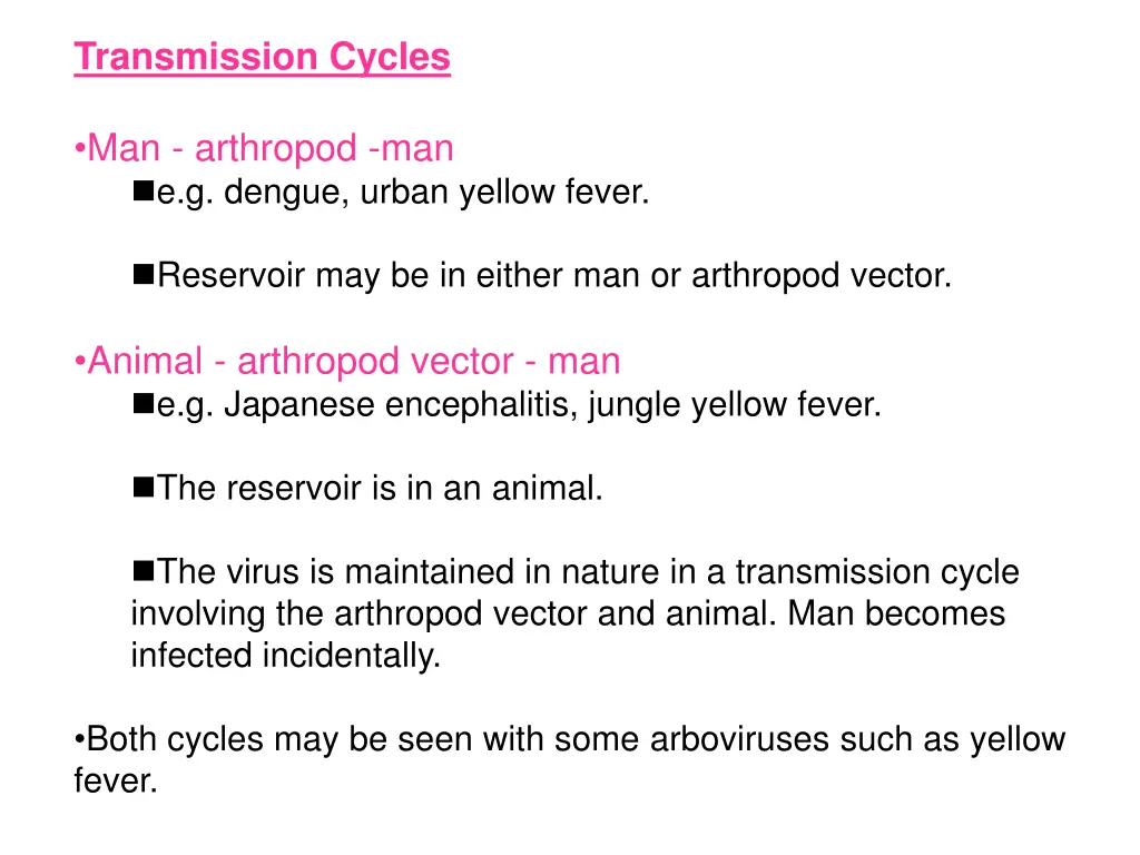 transmission cycles