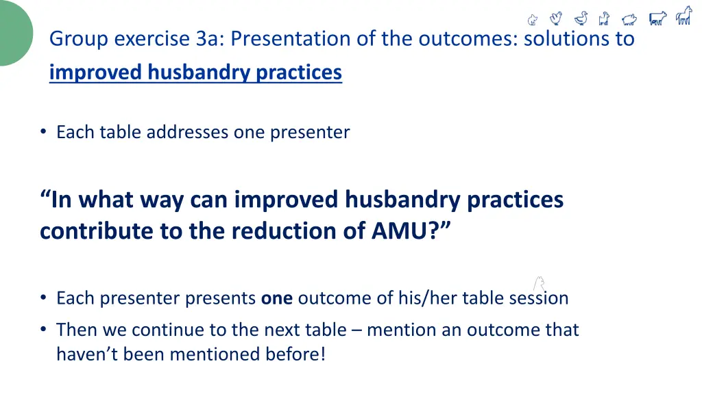 group exercise 3a presentation of the outcomes