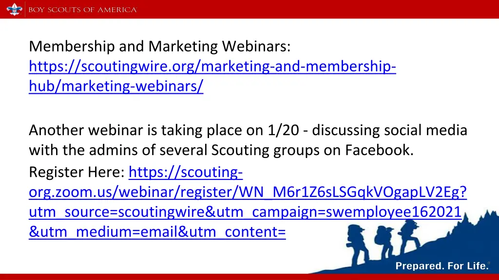 membership and marketing webinars https
