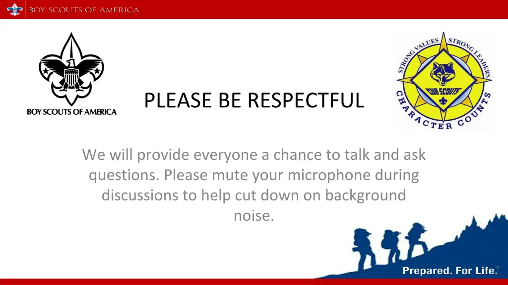 please be respectful