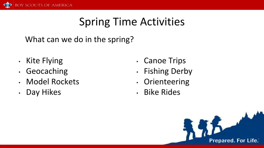 spring time activities