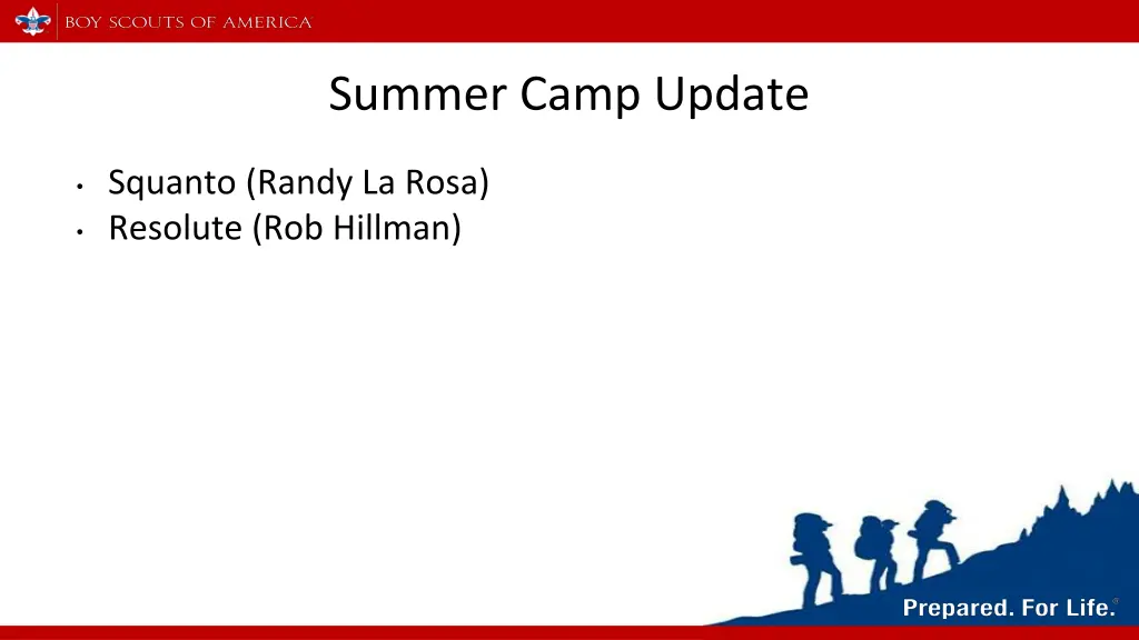 summer camp update