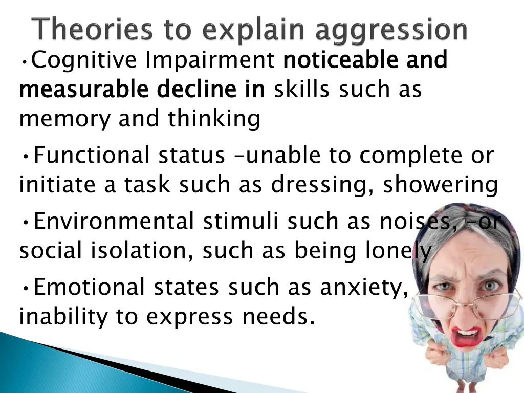 cognitive impairment noticeable and measurable