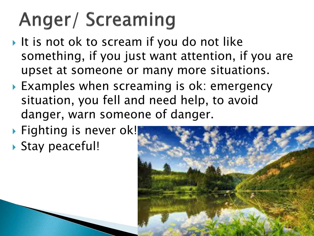 it is not ok to scream if you do not like