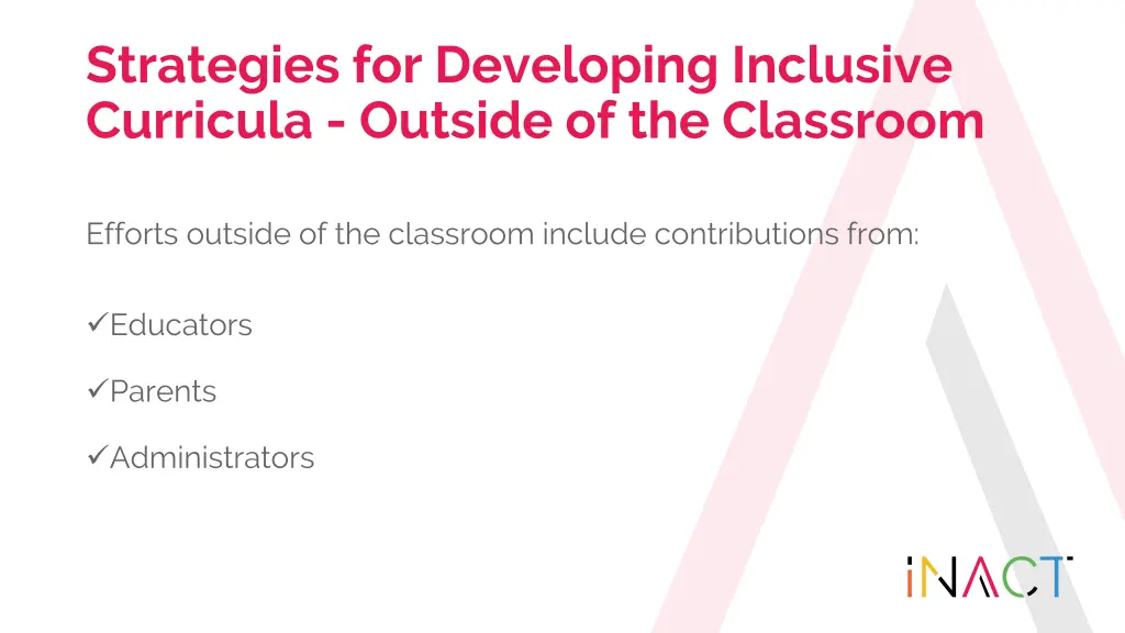 strategies for developing inclusive curricula