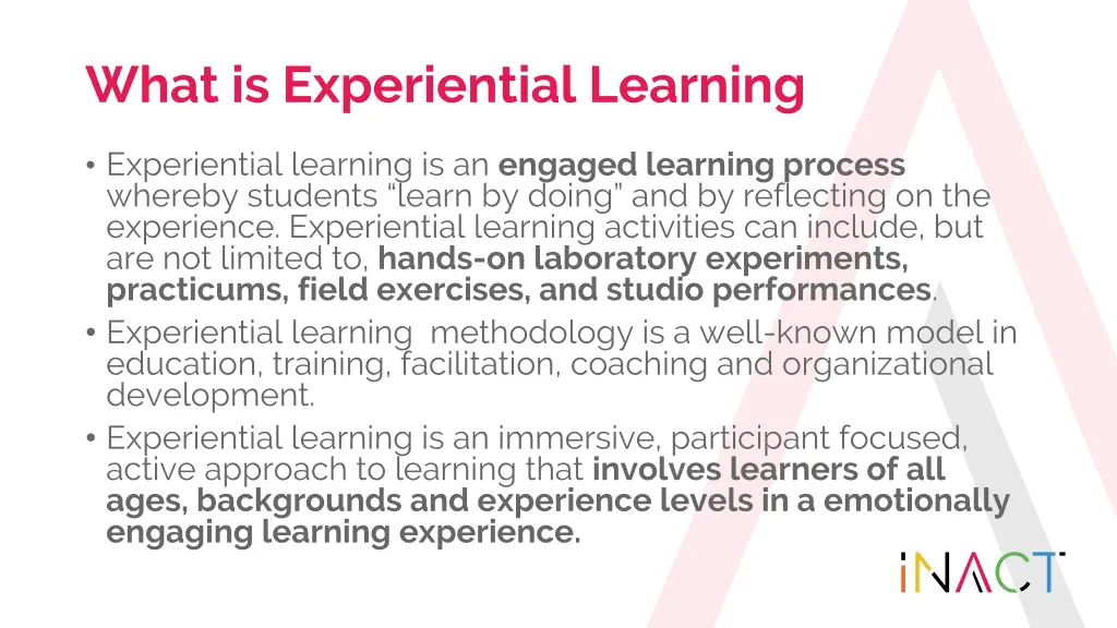 what is experiential learning