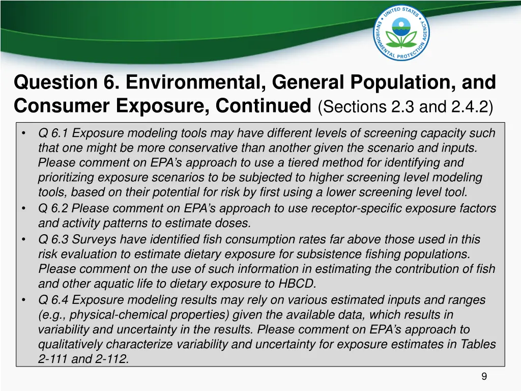 question 6 environmental general population 1