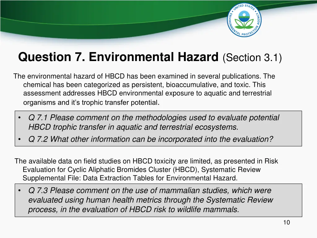 question 7 environmental hazard section 3 1